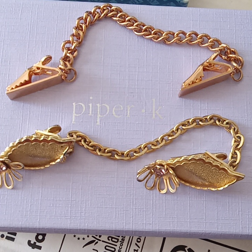 Antique sweater clips